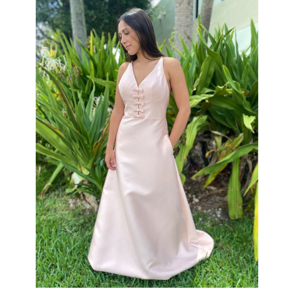 Pronovias Janet Pearl Blush evening gown